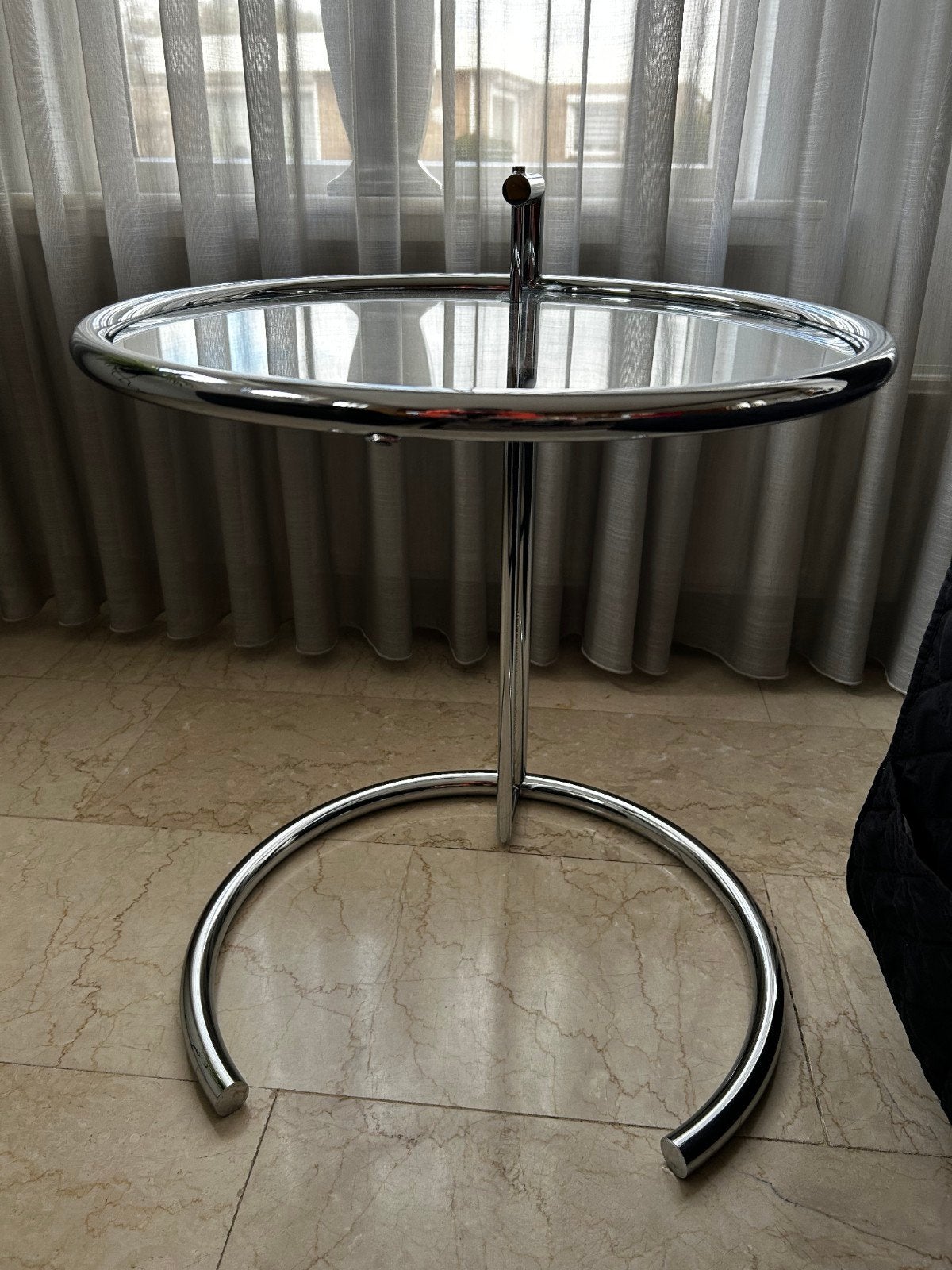 ClassiCon Eileen Gray Bijzettafel - Chroom & Glas, Huis en Inrichting, Tafels | Bijzettafels, Minder dan 55 cm, Modern, Design, Bauhaus