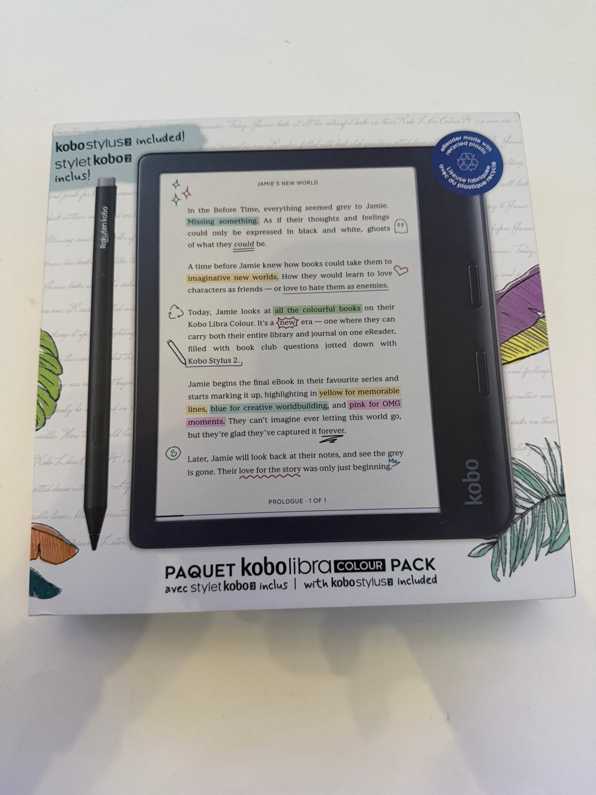 Kobo Libra Colour E-reader – Stylus 2 – Sleepcover, Computers en Software, Verzenden, Kobo, Kobo, Zo goed als nieuw
