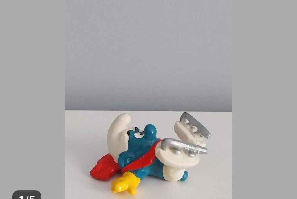 Smurfen. Smurf Schaatser vallend, Ophalen of Verzenden, Verschillende Smurfen