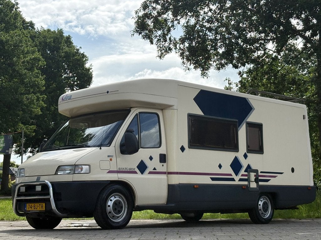 Fiat 230 CAMPER|draaistoelen|4p|trekhaak|fietsendrager met|l, Caravans en Kamperen, Bedrijf, Half-integraal, Fiat, Tot en met 4