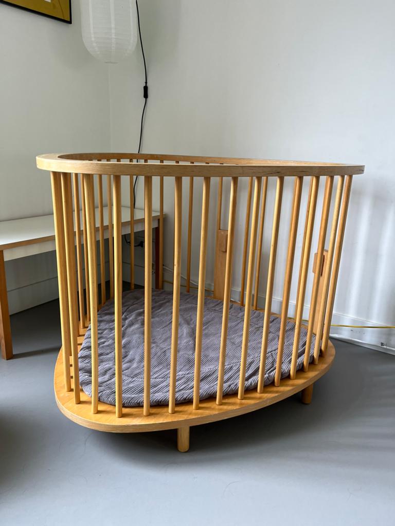 Bopita box - driehoek, naturel hout, Kinderen en Baby's, Boxen, Ophalen, Gebruikt, Driehoekig, In hoogte verstelbaar