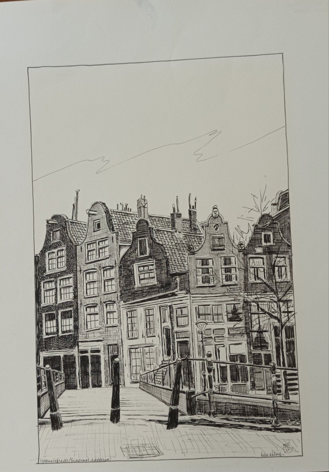 Originele pentekeningen vd bekende tekenaar Hette de Jong, Antiek en Kunst, Kunst | Tekeningen en Foto's, Ophalen of Verzenden