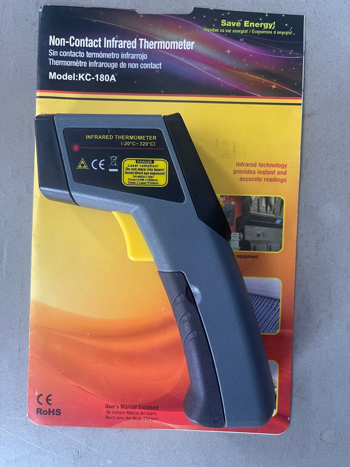 Contactloze Infraroodthermometer KC-180A, Verzenden, Nieuw, Overige typen