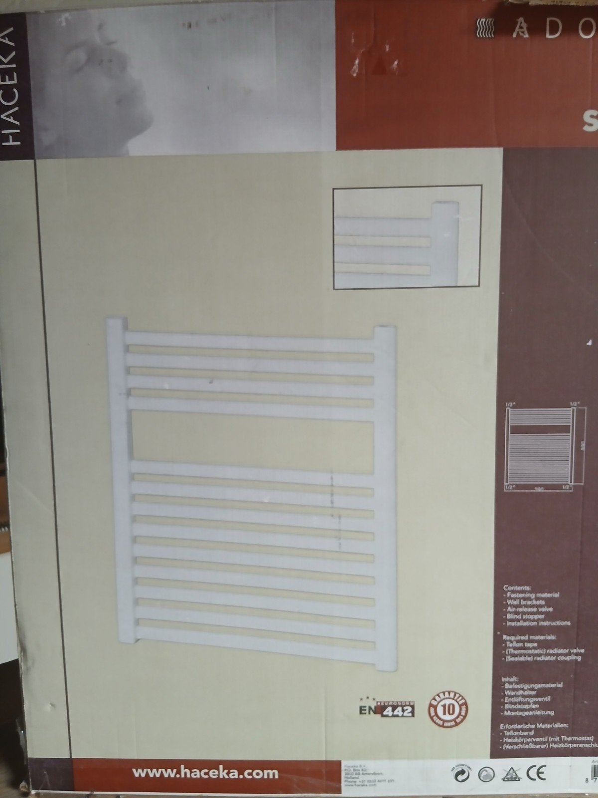 HACEKA Handdoekradiator voor de badkamer, Ophalen