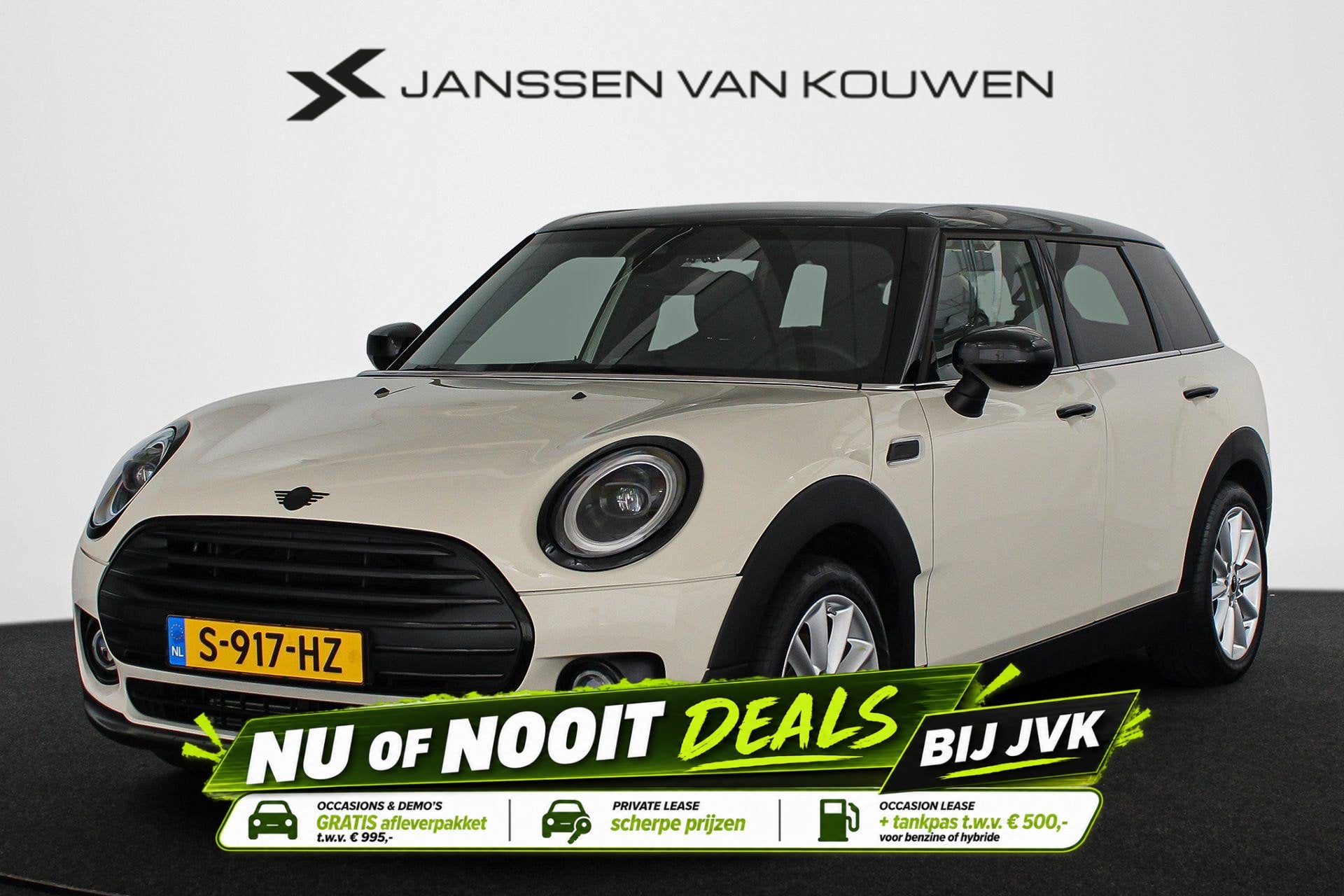 MINI Clubman 1.5 Cooper Classic Automaat Lederen Sportstoele, 136 pk, Gebruikt, 715 kg, Wit