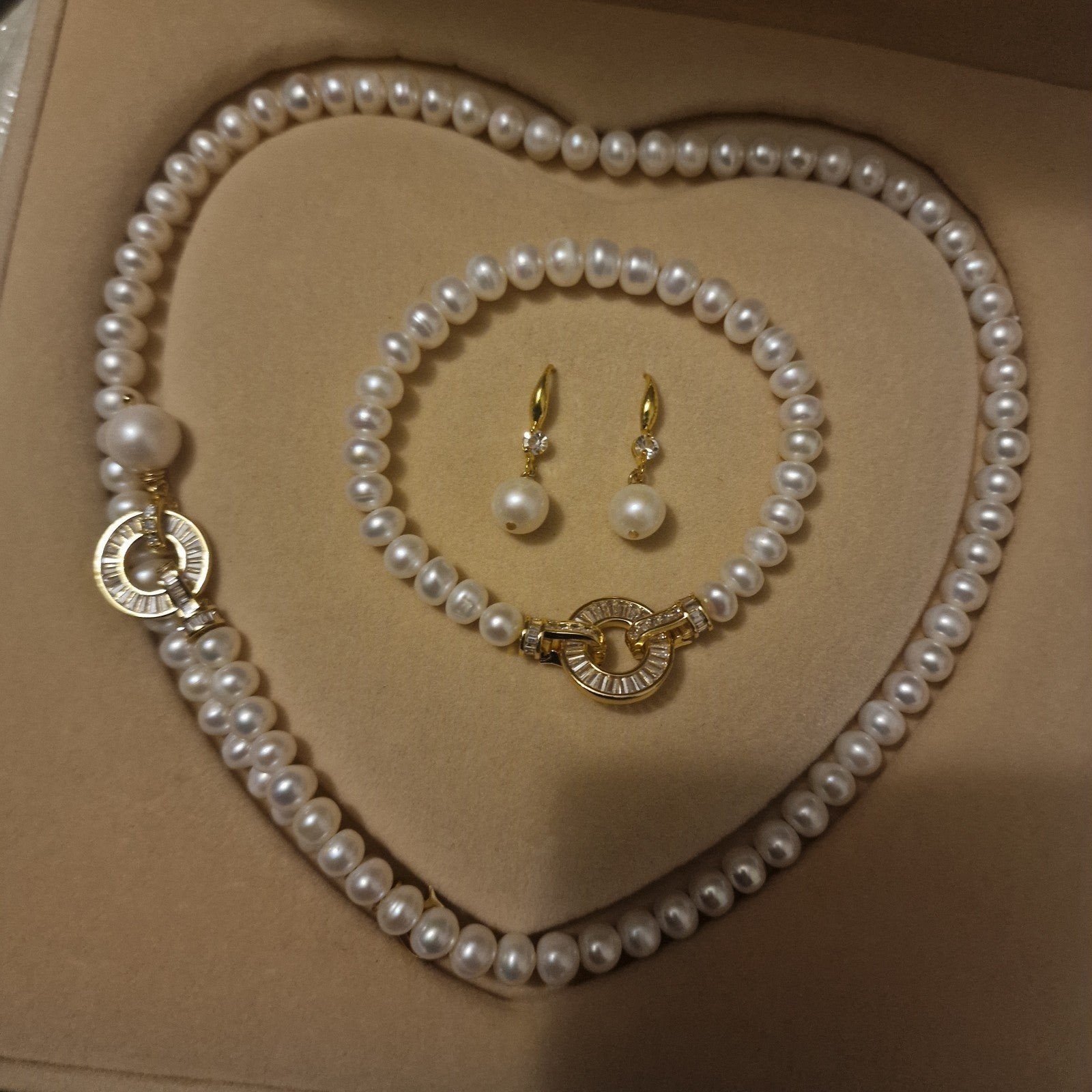 Echte parel sieraden set, Ophalen of Verzenden