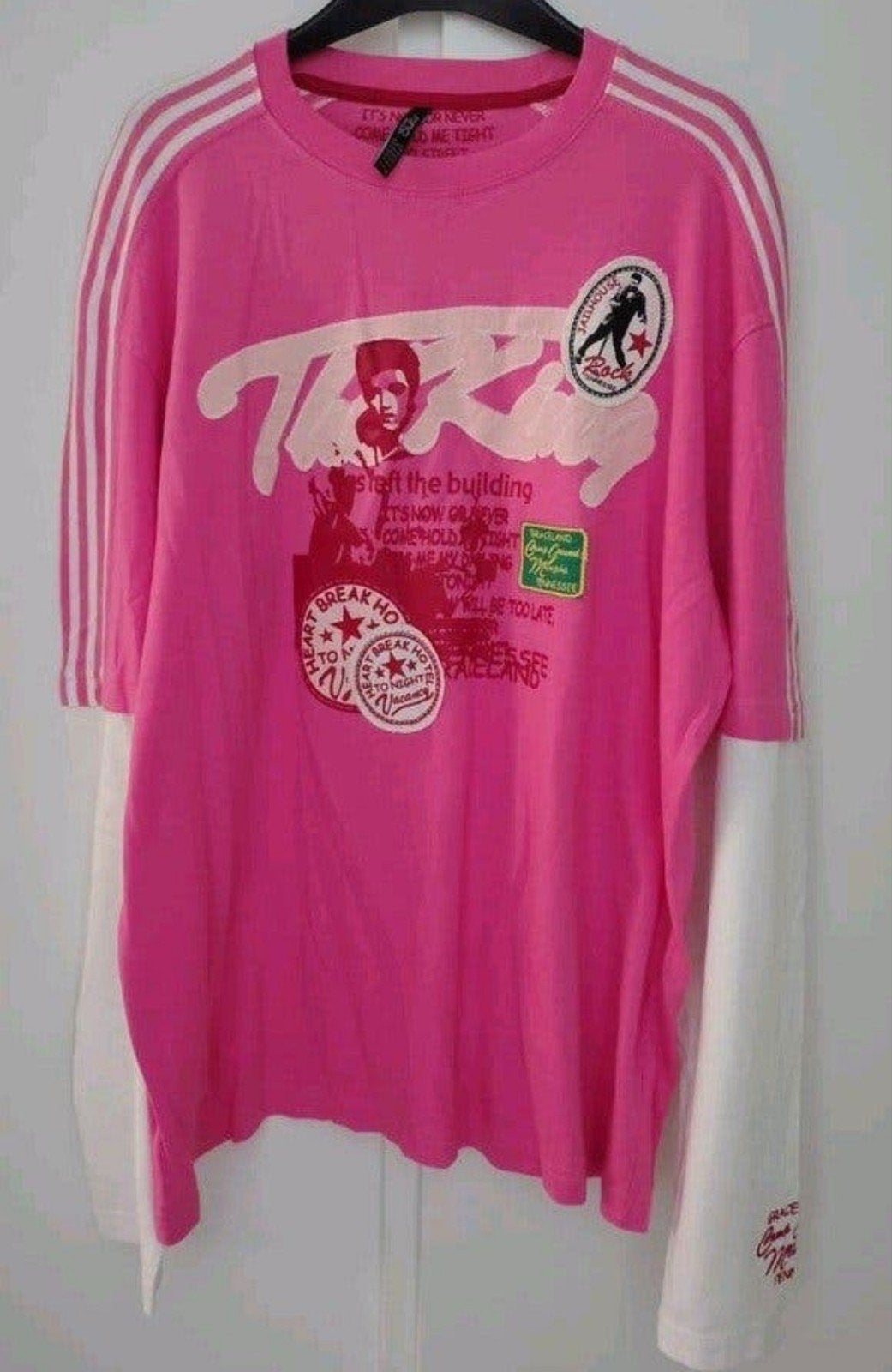 Nieuw T-shirt lange mouwen Elvis Presley. Maat XXL, Kleding | Heren, Ophalen of Verzenden, Nieuw, Maat 56/58 (XL), Roze