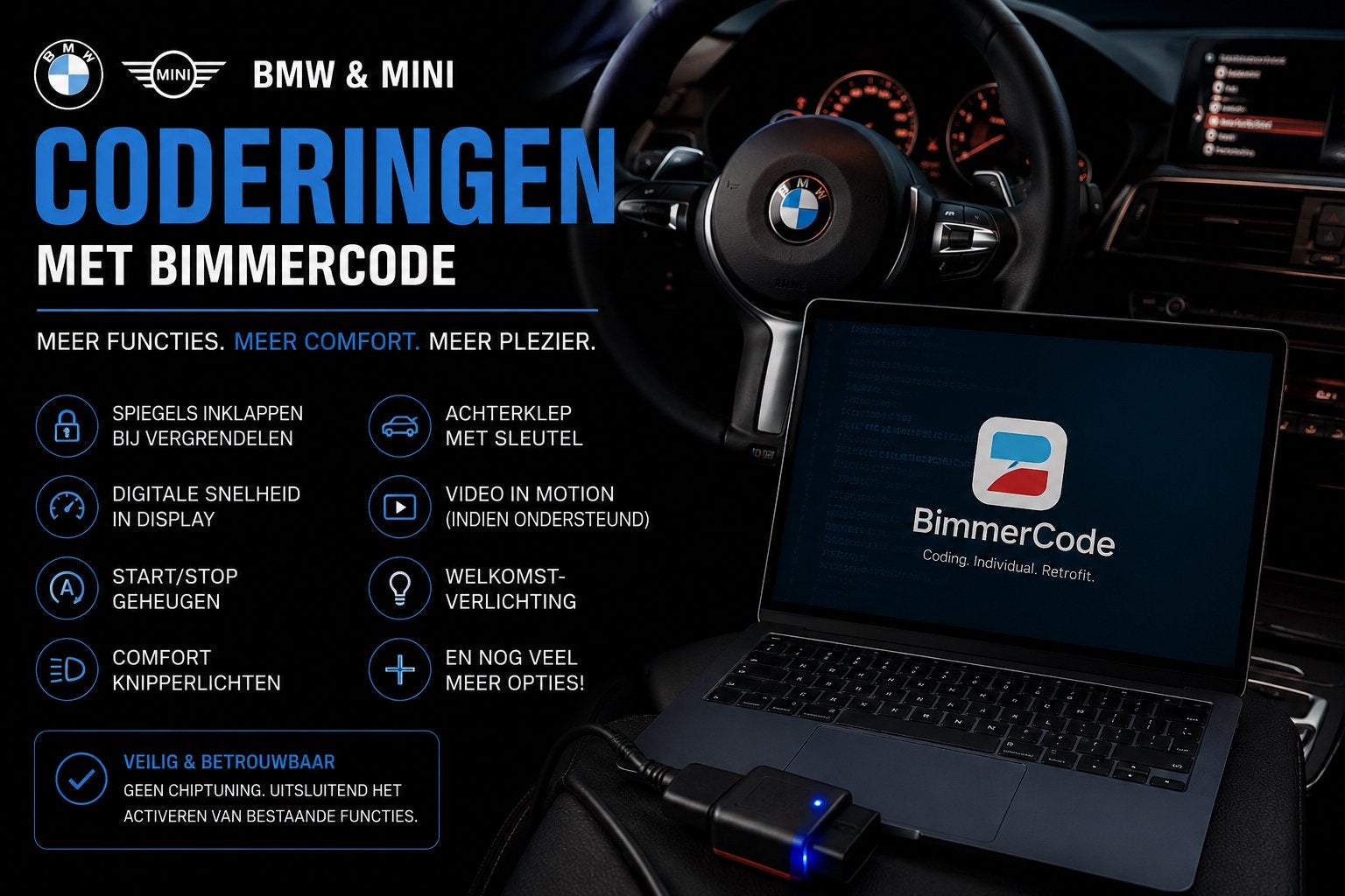 BMW coderen | BimmerCode | Verborgen functies activeren, Auto diversen, Tuning en Styling, Ophalen