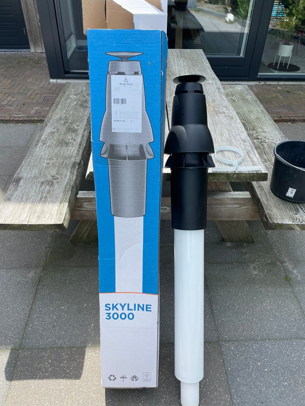 Rookgasafvoer Burgerhout Skyline 3000, 30 tot 80 cm, Cv-ketel of Combi-ketel, Minder dan 60 cm, Ophalen of Verzenden
