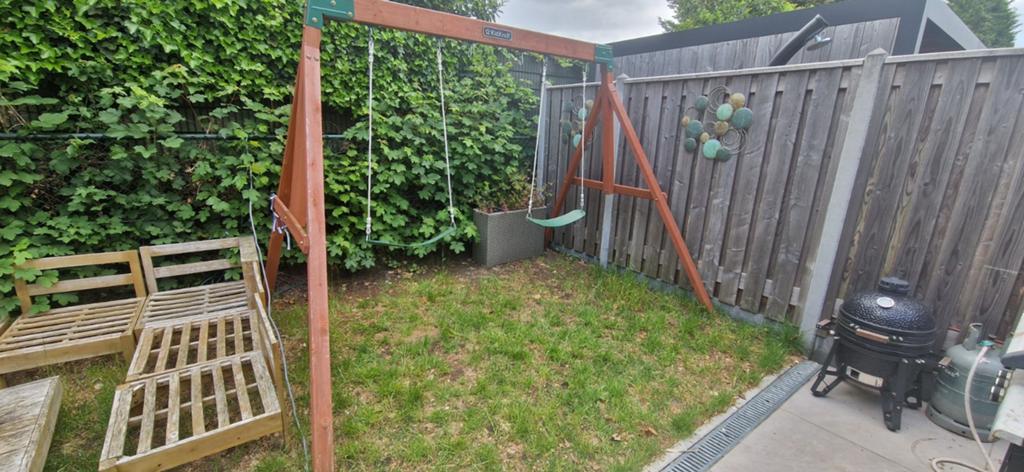 Houten KidKraft dubbele schommelset – compleet met grondanke, Kinderen en Baby's, Speelgoed | Buiten | Speeltoestellen, Ophalen