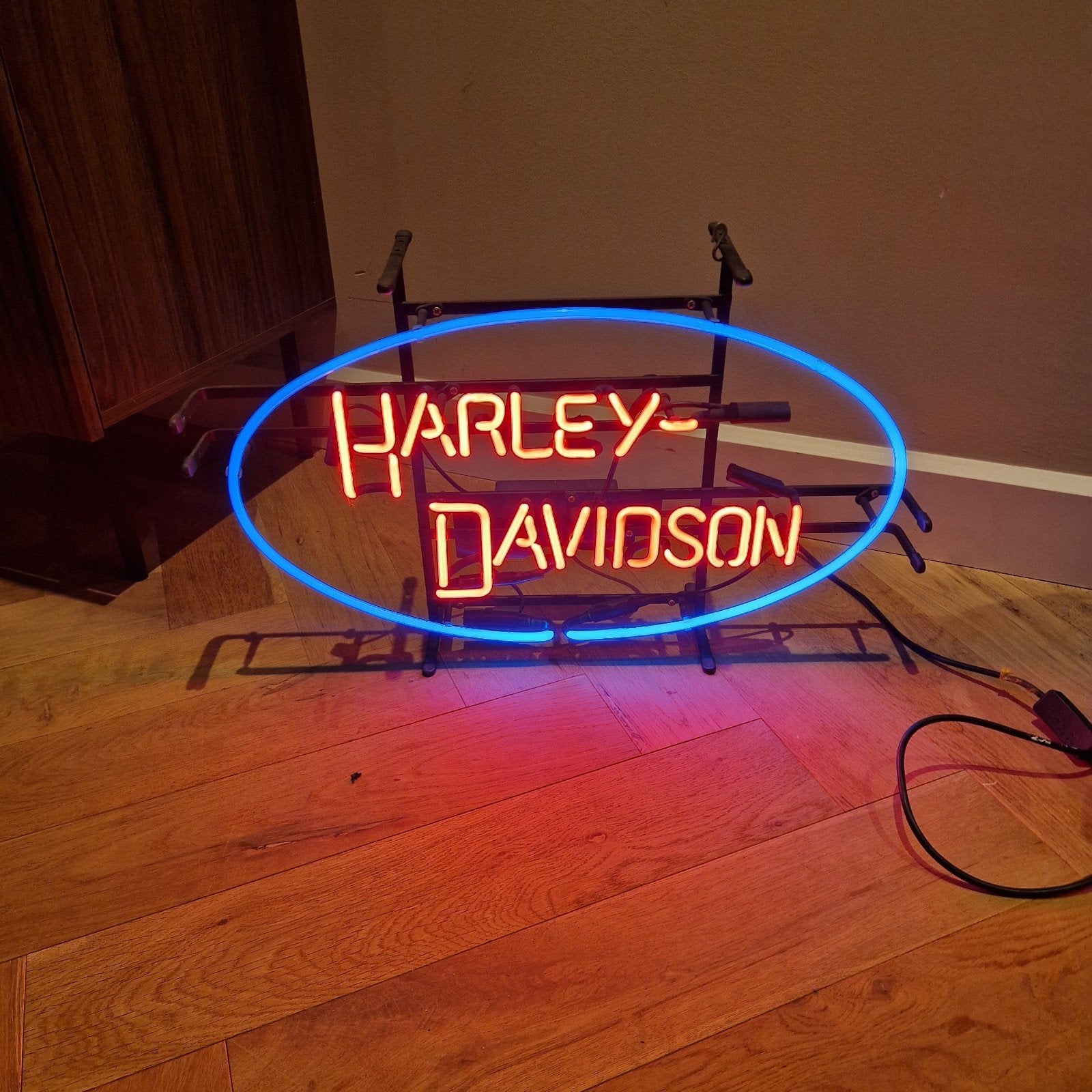 Harley-Davidson Neon Verlichting - Perfect voor Mancave, Ophalen of Verzenden
