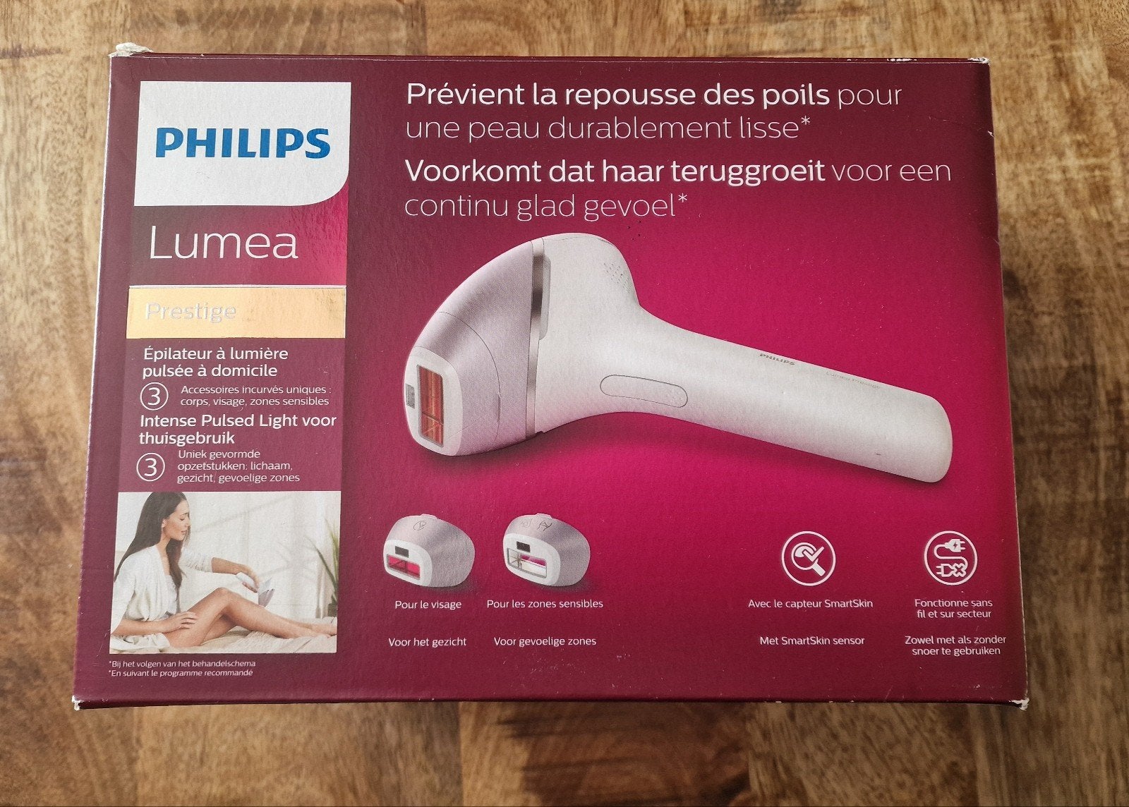 Philips Lumea Prestige IPL ontharingsapparaat, Ophalen of Verzenden, Zo goed als nieuw, Scheren en Epileren
