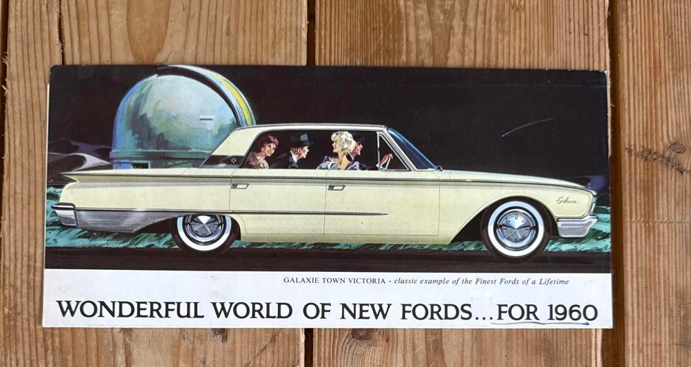 Folder Ford 1960: Wonderful World of New Fords, Ophalen of Verzenden, Gelezen, Ford