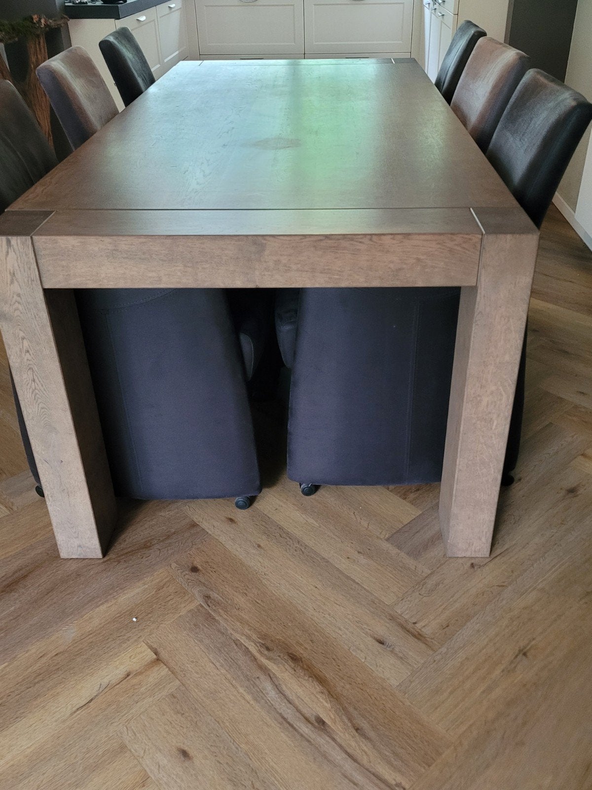 eettafel en 6 stoelen, Huis en Inrichting, Complete eetkamers, Ophalen, Gebruikt