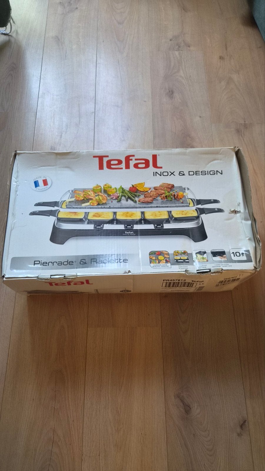 Tefal Steengrill 10 Inox&Design PR4578, Witgoed en Apparatuur, Gourmetstellen, Nieuw, 8 personen of meer, Ophalen