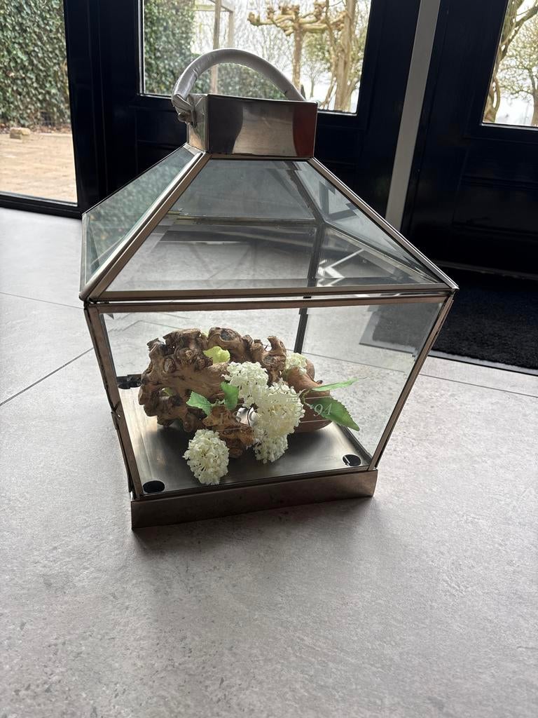 Winddichte lantaarn met decoratie, Ophalen, Gebruikt