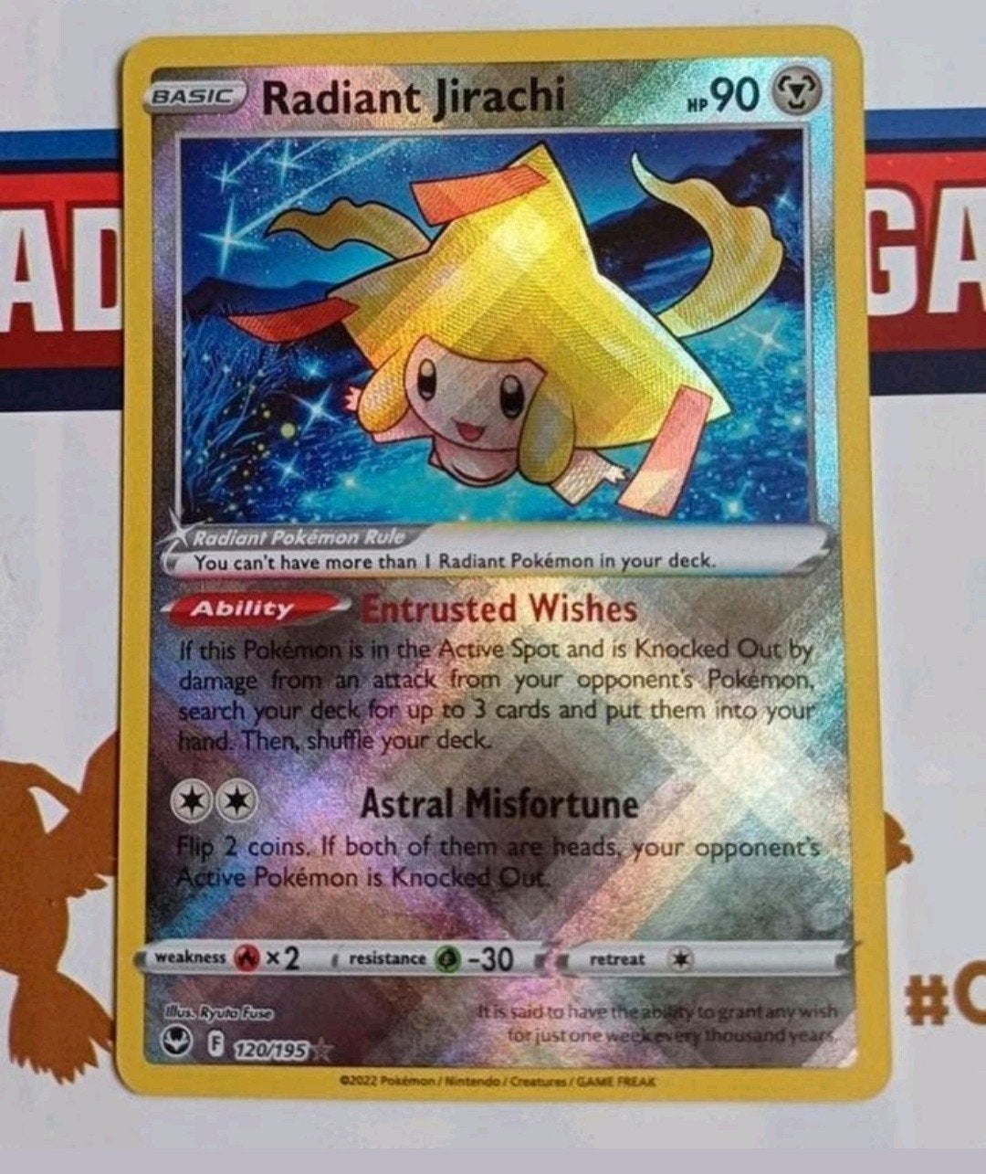 Pokemonkaart radiant Jirachi 120/195, Hobby en Vrije tijd, Verzamelkaartspellen | Pokémon, Nieuw, Ophalen of Verzenden