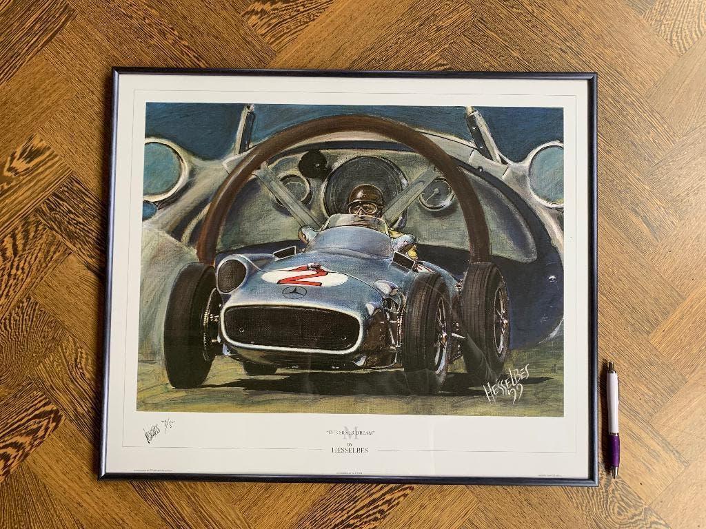 Hesselbes litho Mercedes-Benz W196 209/500, Ophalen of Verzenden
