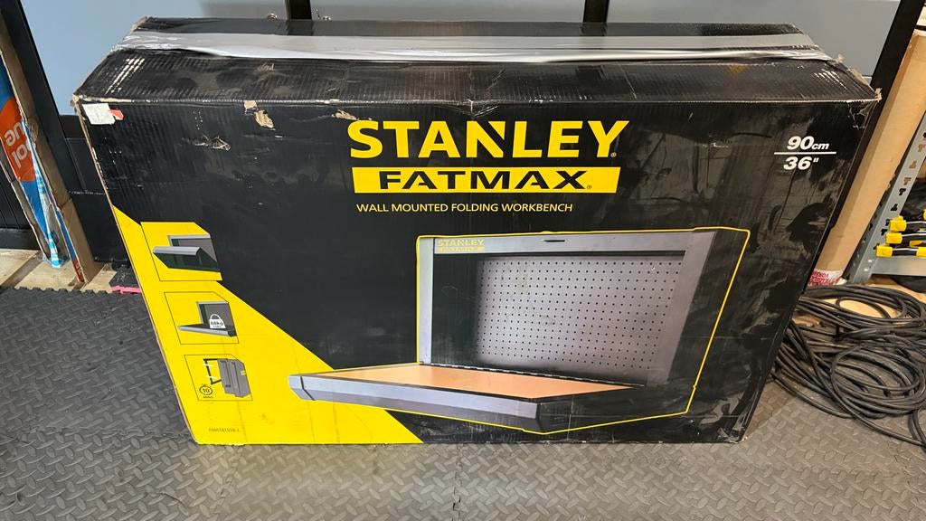 Stanley FatMax Opvouwbare Werkbank - Wandmontage, Doe-het-zelf en Verbouw, Werkbanken, Ophalen, Nieuw, 70 tot 120 cm, Inklapbaar