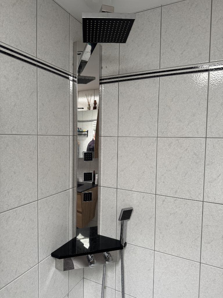 Douche paneel, Ophalen, Zo goed als nieuw, Chroom, Douche