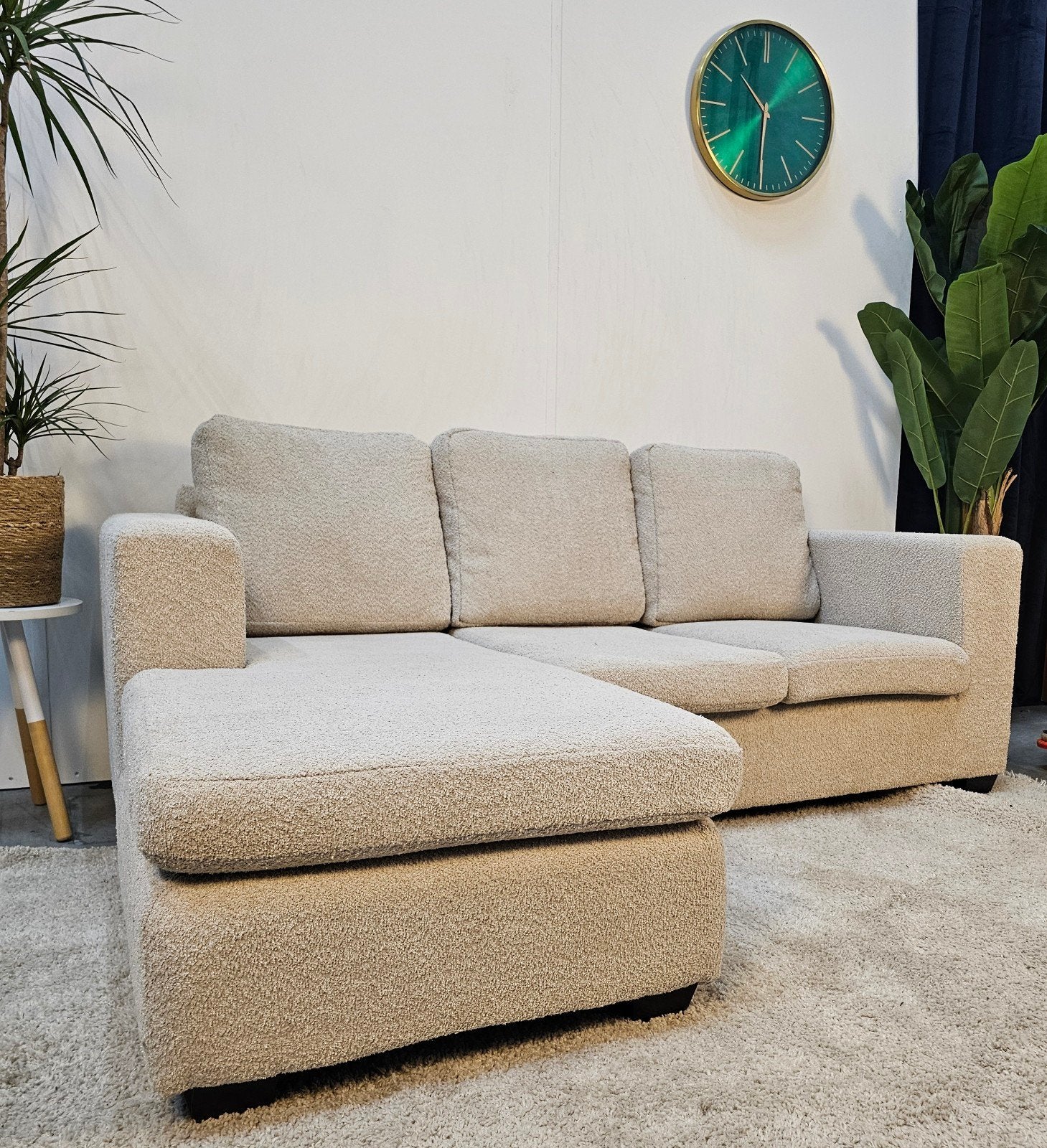 Teddy Stof Hoekbank Crème/Beige - Beide Hoeken Mogelijk, Ophalen of Verzenden, Tweelingenlaan 106, Stof, Nijhof Brothers Furniture