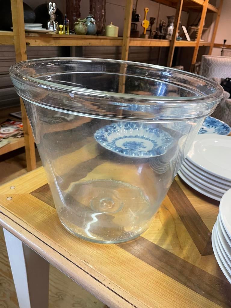 Vaas glas met dikke rand mooie kwaliteit, Ophalen of Verzenden, Zo goed als nieuw