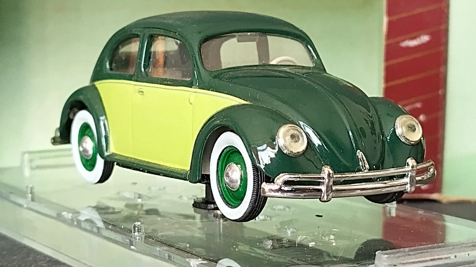 Volkswagen Vw 1200 Kever groen 1;43 Vitesse Pol, Overige merken, Auto, ., Ophalen of Verzenden