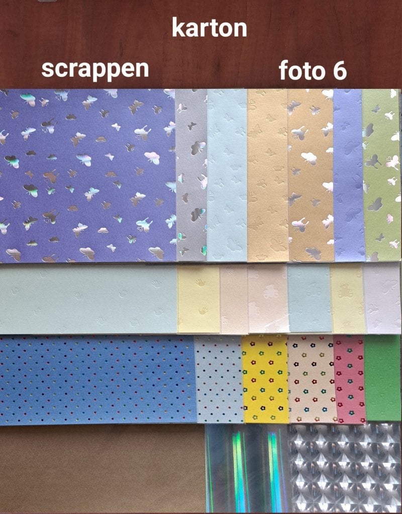 SCRAPBOOKING 23 SOORTEN KARTON en 4 SOORTEN PAKKETTEN, Hobby en Vrije tijd, Scrapbooking, Ophalen of Verzenden, Nieuw, Papier of Karton