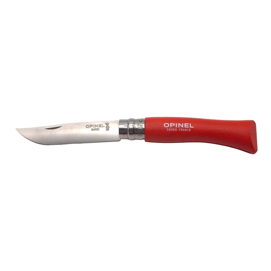 Opinel No. 07 Rood – Grade B, Ophalen of Verzenden, Zo goed als nieuw