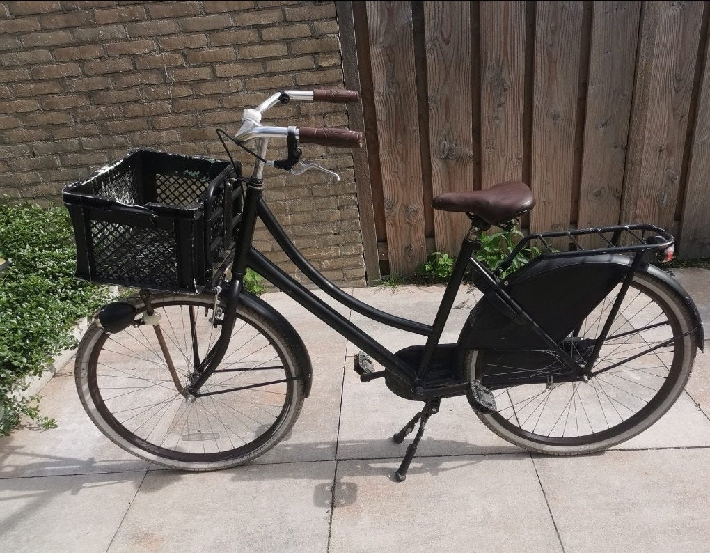 Zwarte damesfiets met mand - Ideaal voor boodschappen, Overige merken, Terugtraprem, Ophalen of Verzenden, 50 tot 53 cm
