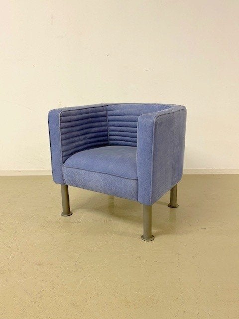 Engelse clubfauteuil in rundleder, Ophalen, Zo goed als nieuw, Engels / Clubfauteuil, 75 tot 100 cm