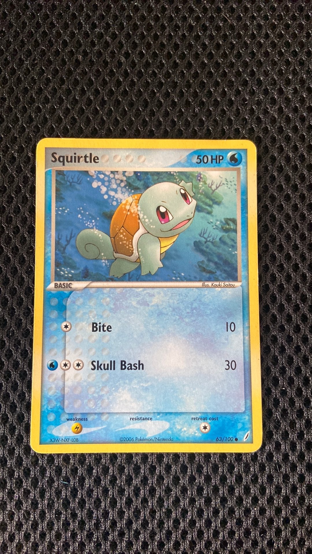 Pokémon TCG Squirtle EX Crystal Guardians 63/100 Regular LP, Ophalen of Verzenden, Zo goed als nieuw