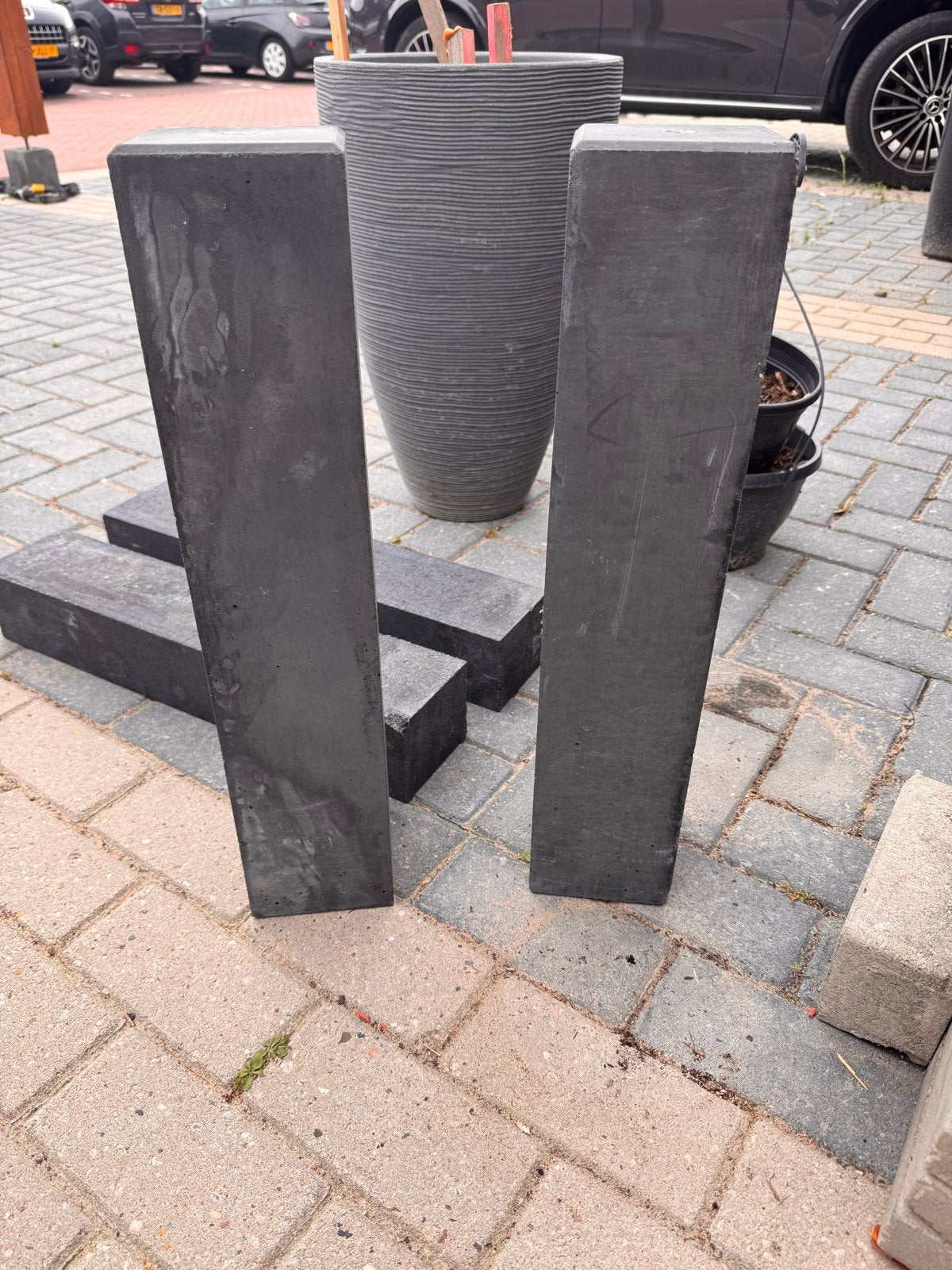 Betonpoer (2x) - 12x12x60cm, Ophalen, Nieuw, Minder dan 180 cm, Palen