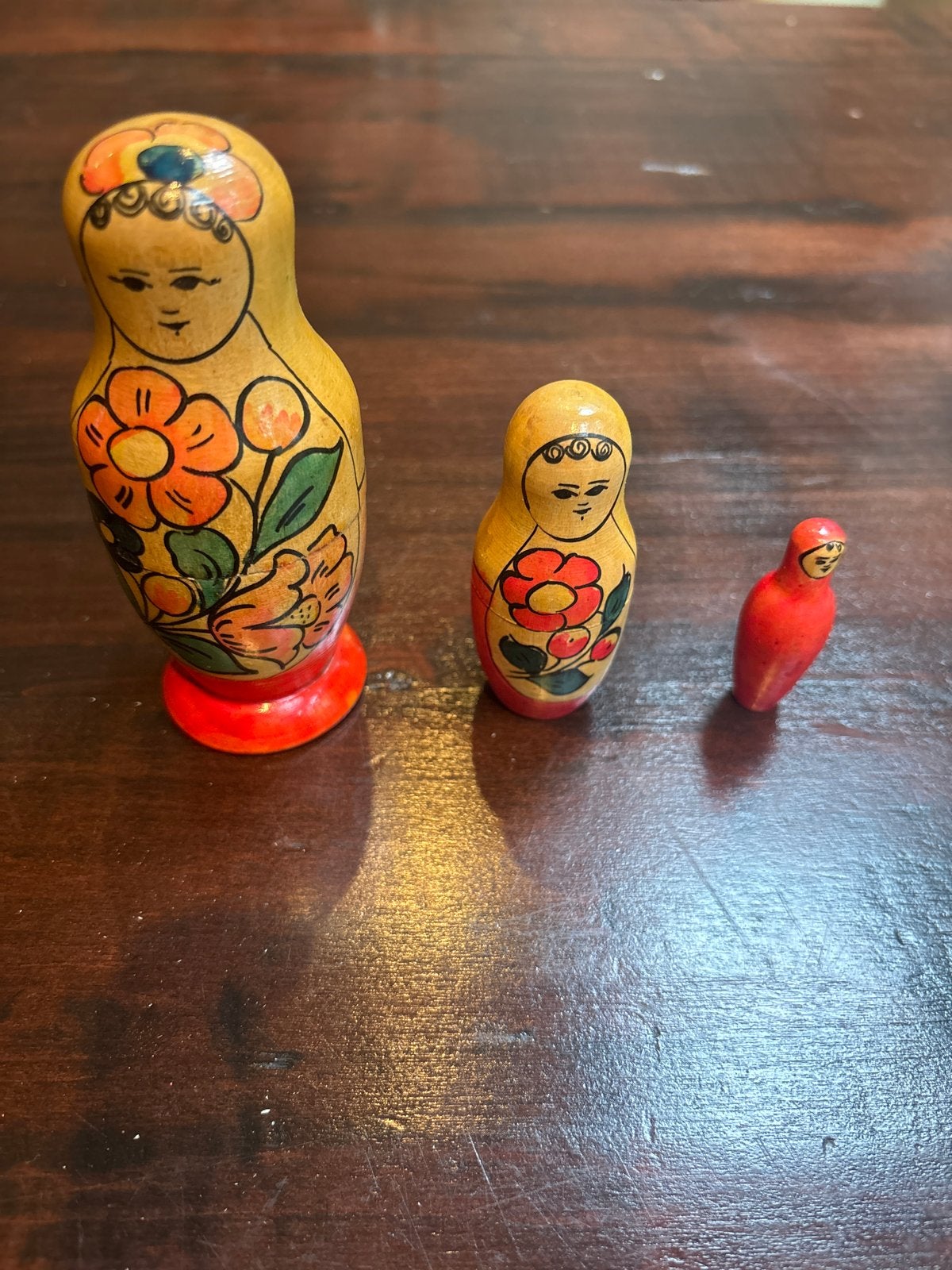 Set van 3 Matroesjka poppen - Russisch handwerk, Verzamelen, Ophalen of Verzenden, Gebruikt