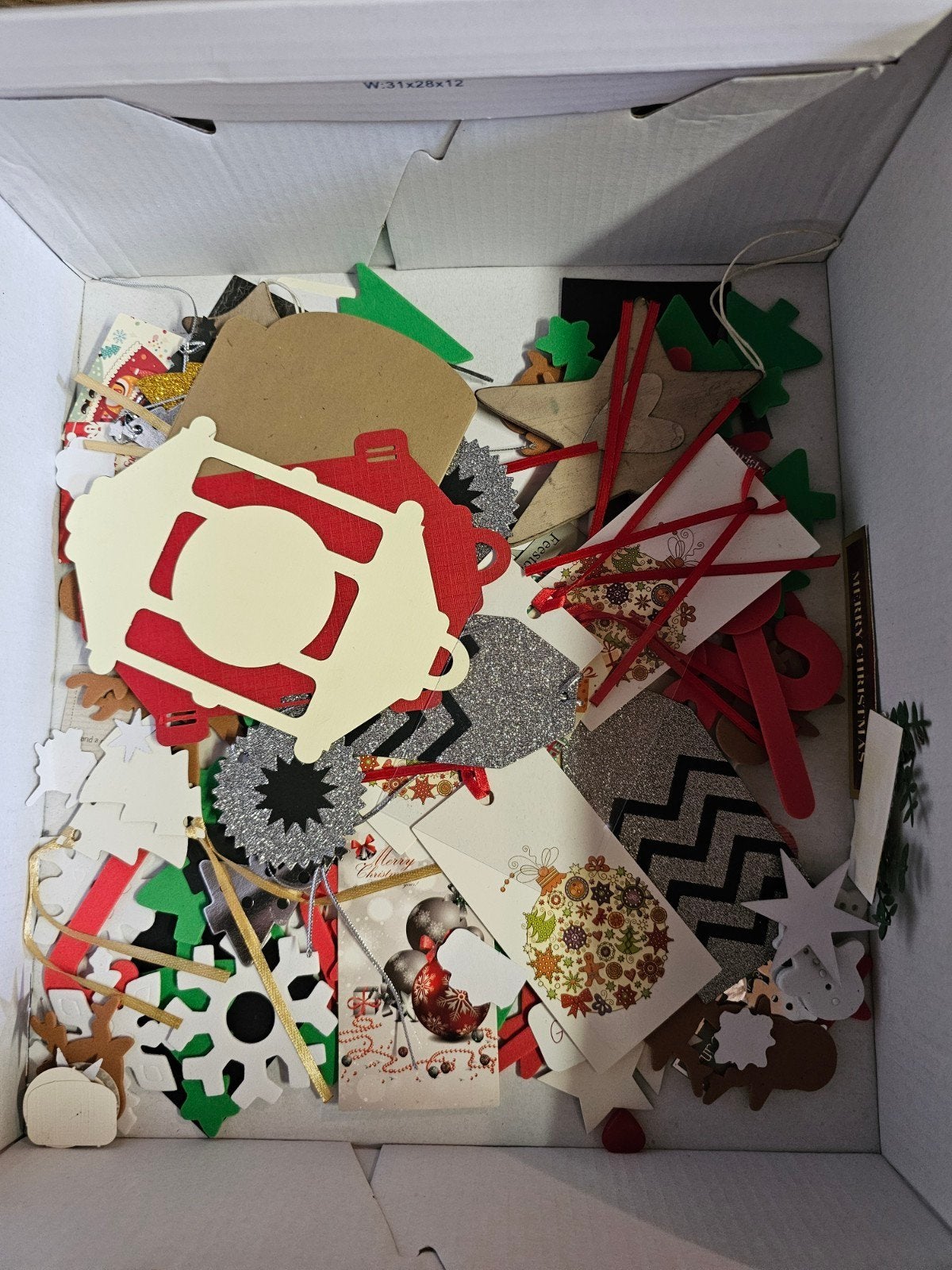 Schoenendoos vol kerst hobby knutselspullen, Ophalen of Verzenden, Knutselwerk
