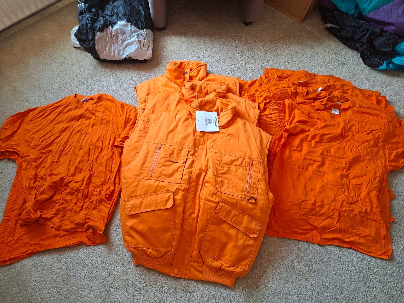 Kleding om te bedrukken voor de voetbal., Ophalen