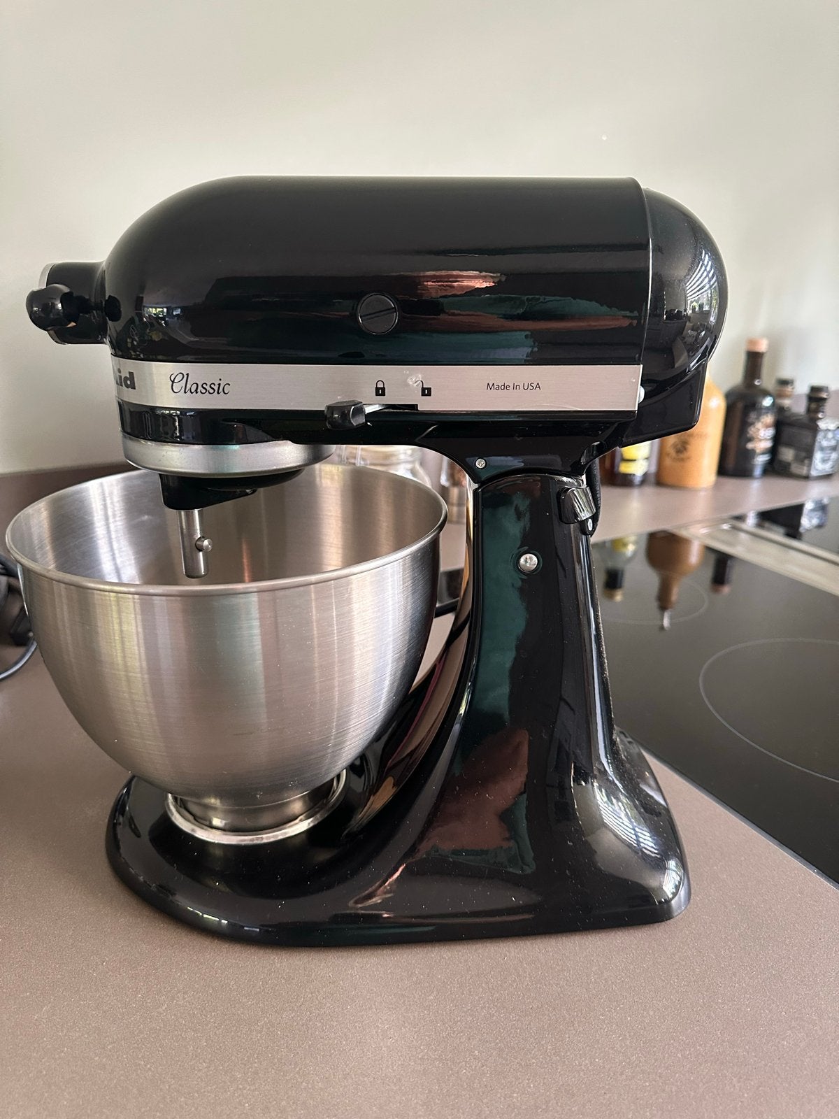 KitchenAid Classic Keukenmixer Zwart - Zo goed als nieuw, Ophalen of Verzenden, Zo goed als nieuw