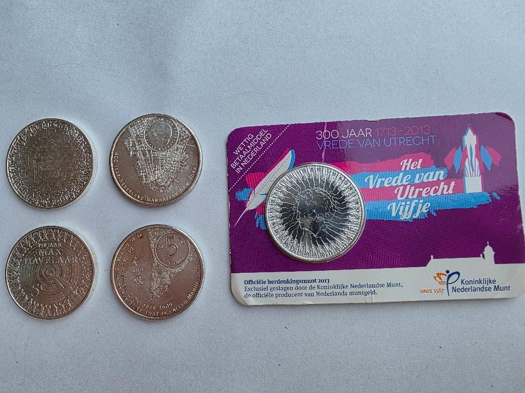 5 euro munten (5x), Ophalen of Verzenden, Koningin Beatrix, Euro's, Setje
