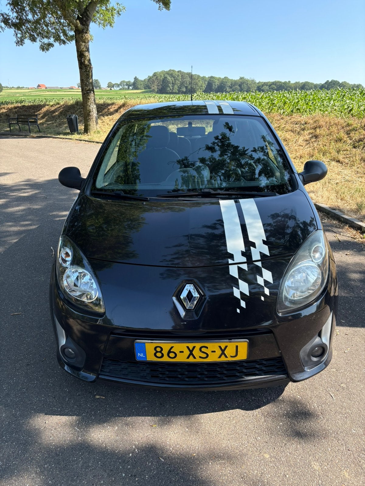 Renault Twingo 1.2 16V 2007 Zwart, Auto's, Voorwielaandrijving, 31 €/maand, 4 cilinders, 4 stoelen