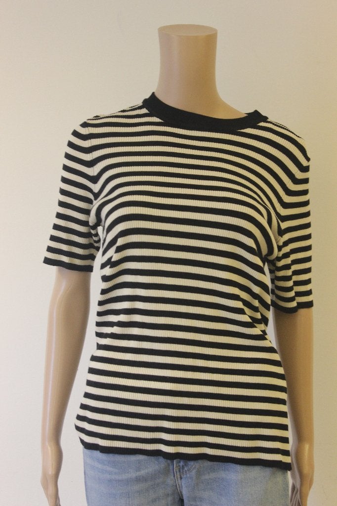 HEMA zwart/crème t-shirt maat XL, ., Zwart, Maat 46/48 (XL) of groter, Ophalen of Verzenden