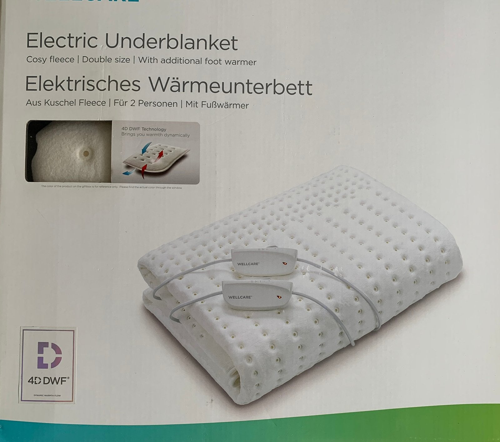 Welcare electrische onderdeken, Ophalen, Eenpersoons, Wit, Deken of Dekbed