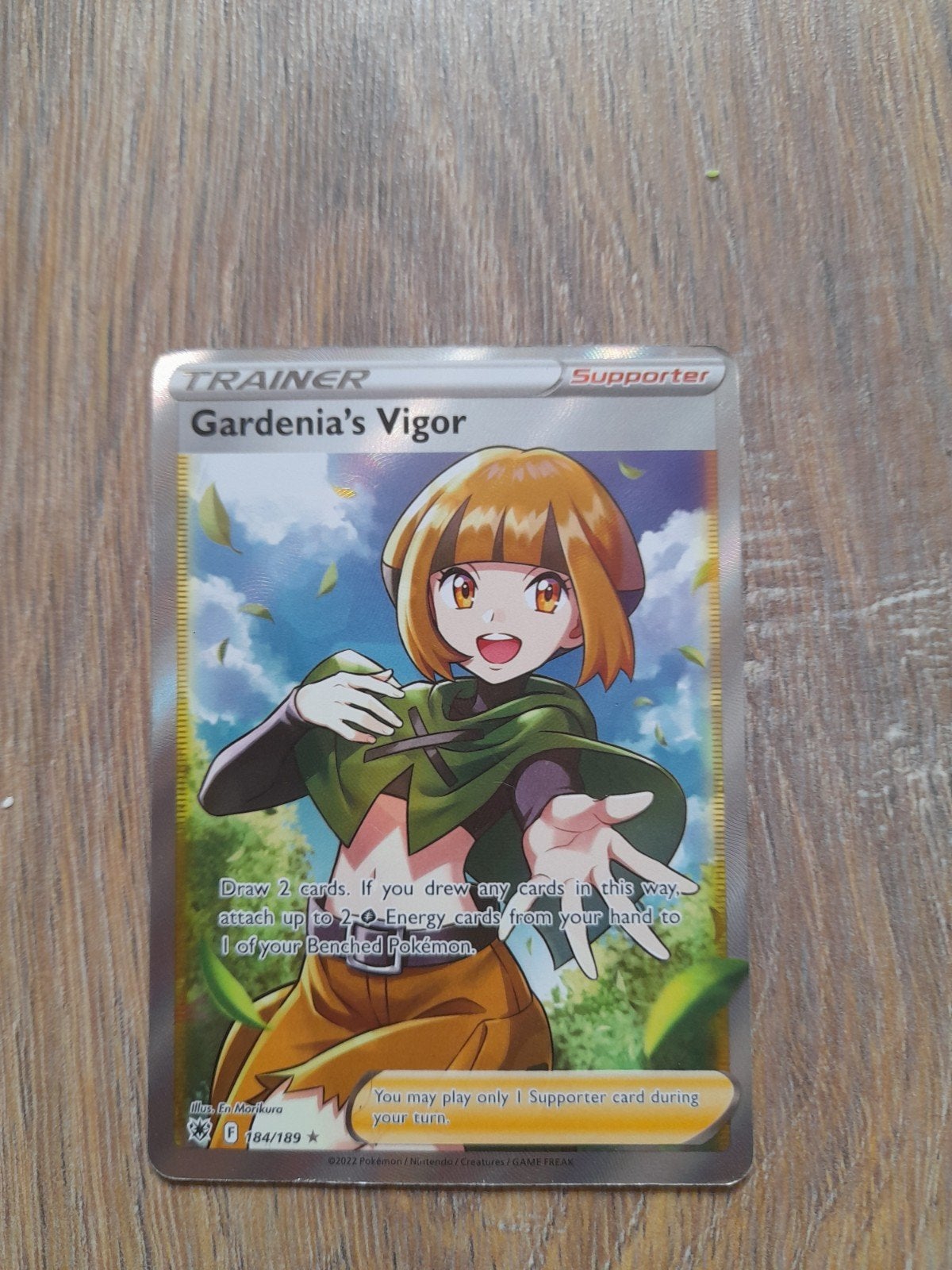 Pokémon TCG: Gardenia's Vigor Full Art Trainer Kaart, Ophalen of Verzenden, Zo goed als nieuw, Losse kaart, Foil