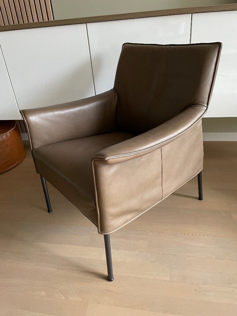 Fauteuil Limec (Design on stock), Huis en Inrichting, Fauteuils, Ophalen, Minder dan 75 cm, Leer, Zo goed als nieuw
