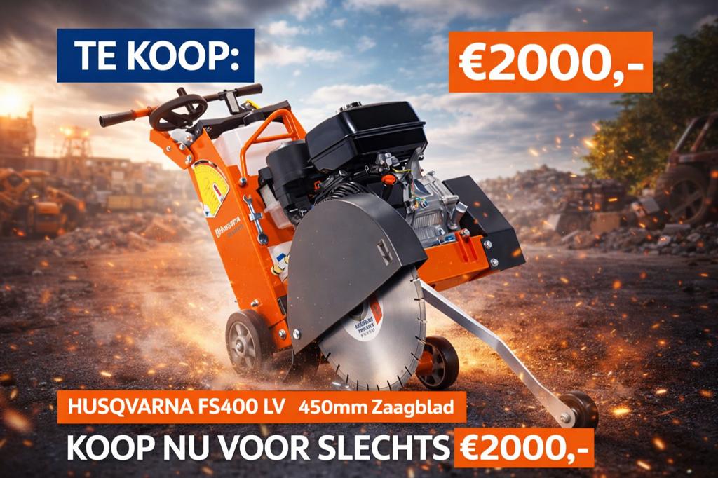 Husqvarna FS400 LV Vloerzaag met 450mm Zaagblad, Ophalen of Verzenden, Nieuw