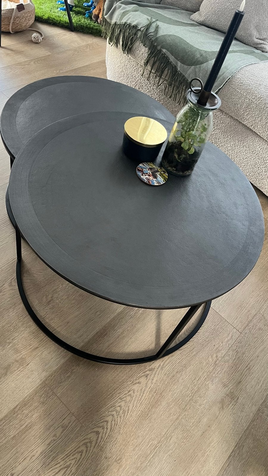Salontafels Talca van Light & Living - Set van 2, Huis en Inrichting, Tafels | Salontafels, Ophalen, Rond, Zo goed als nieuw, Metaal