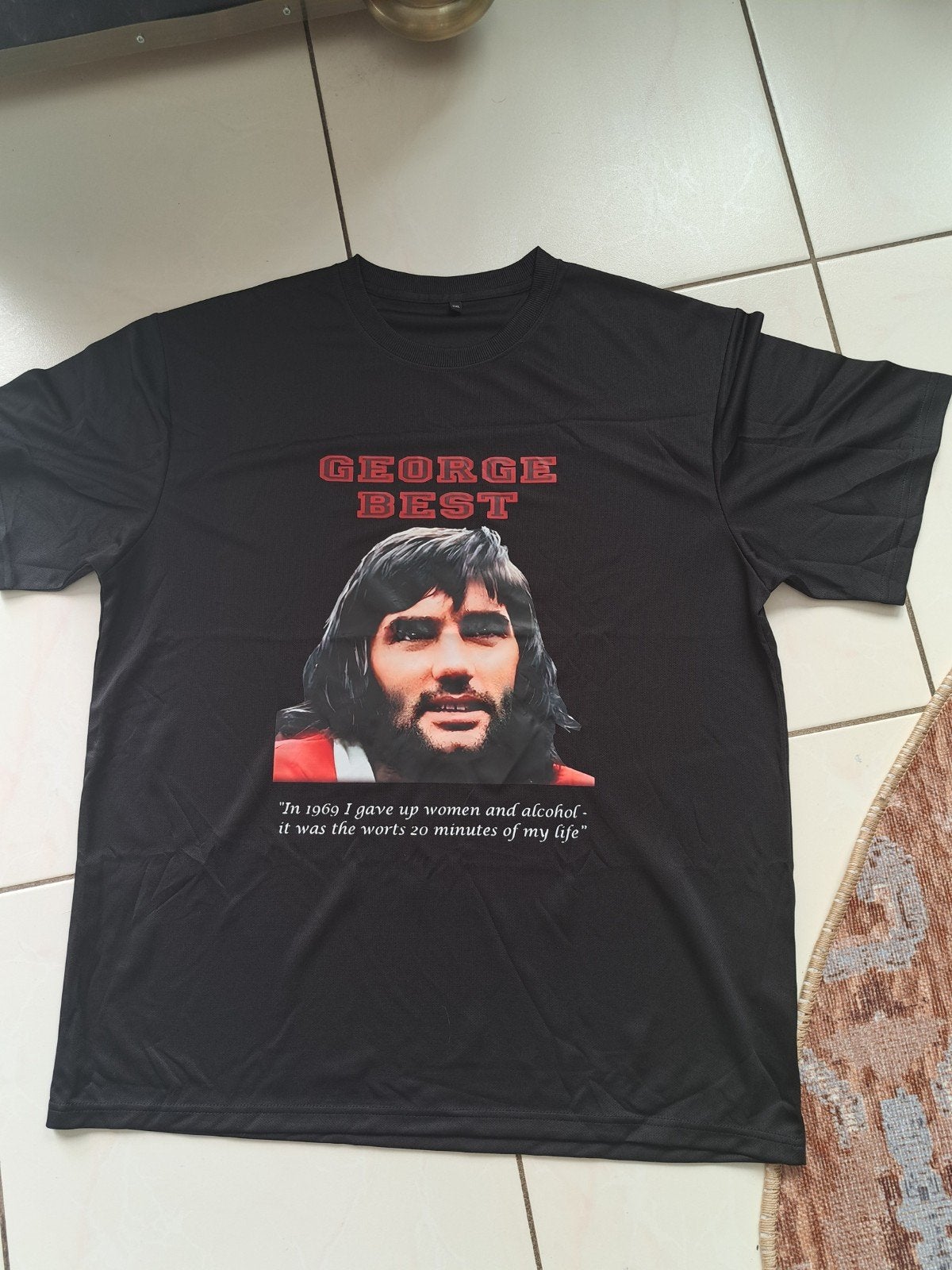 George Best T-shirt - Nieuw xxl, Kleding | Heren, Onbekend, Zwart, Overige maten, Ophalen of Verzenden