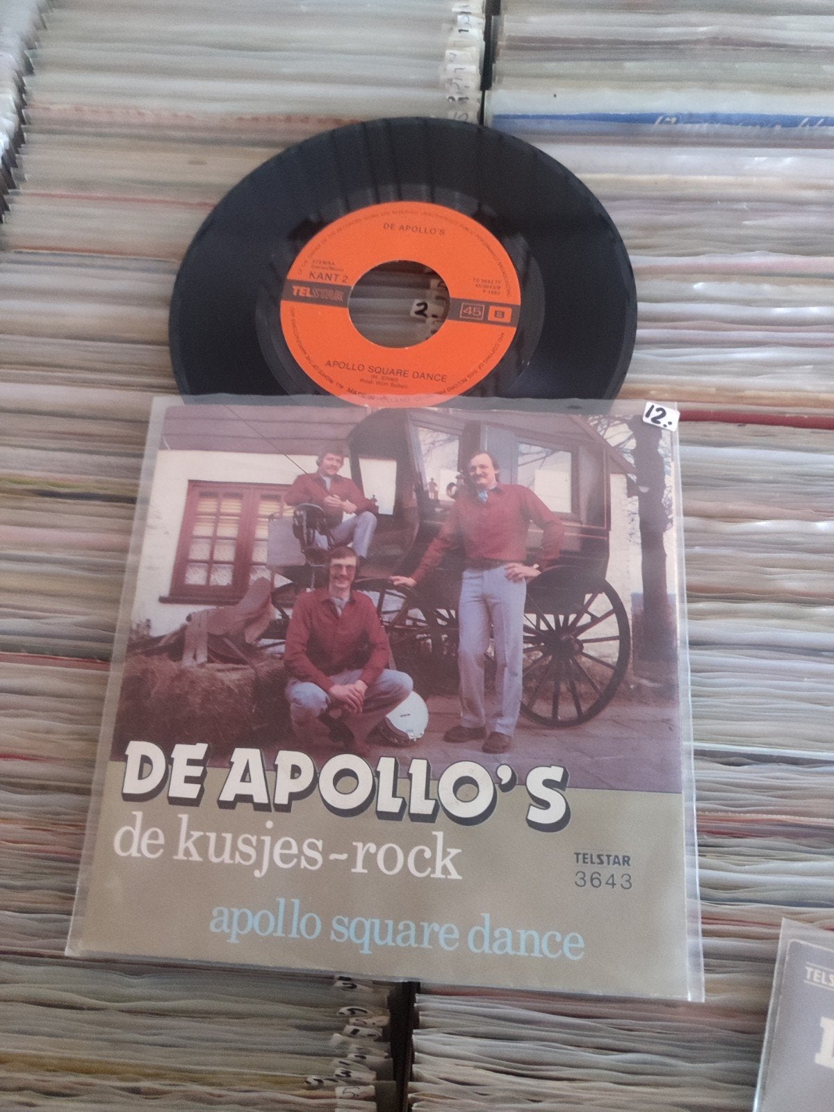 de apollo's de kusjes rock Telstar, Ophalen of Verzenden, Zo goed als nieuw, 12 inch, Levenslied of Smartlap