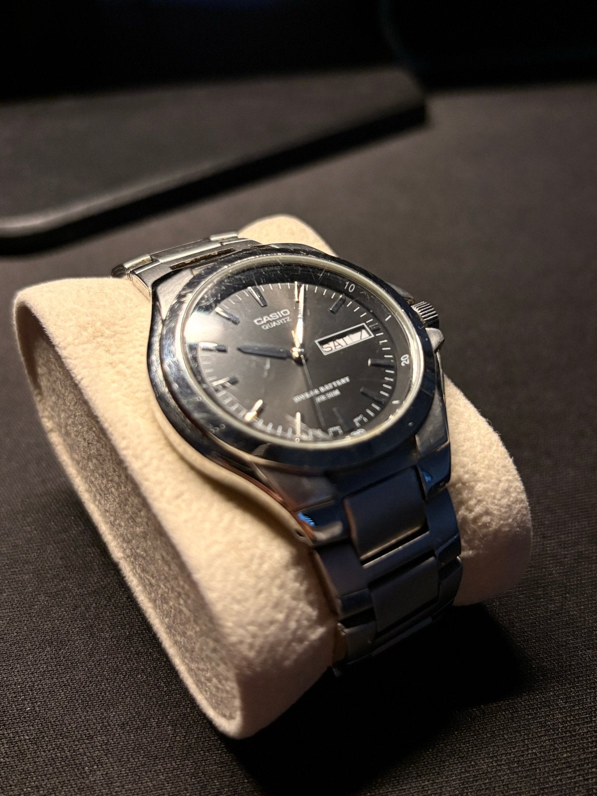 Casio horloge werkend met krassen, Sieraden, Tassen en Uiterlijk, Horloges | Dames, Overige merken, Gebruikt, Staal, Polshorloge