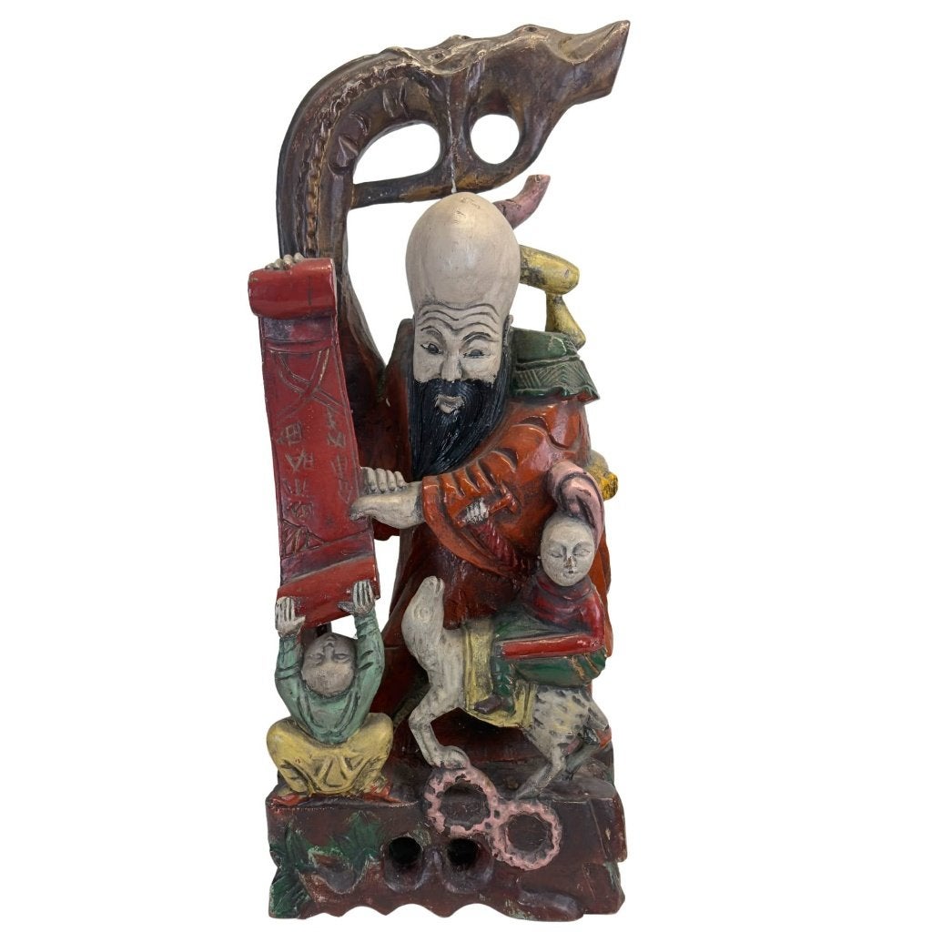 Shoulao – Chinees teakhout – 65 cm, China, Ophalen of Verzenden, Beeld, Hout