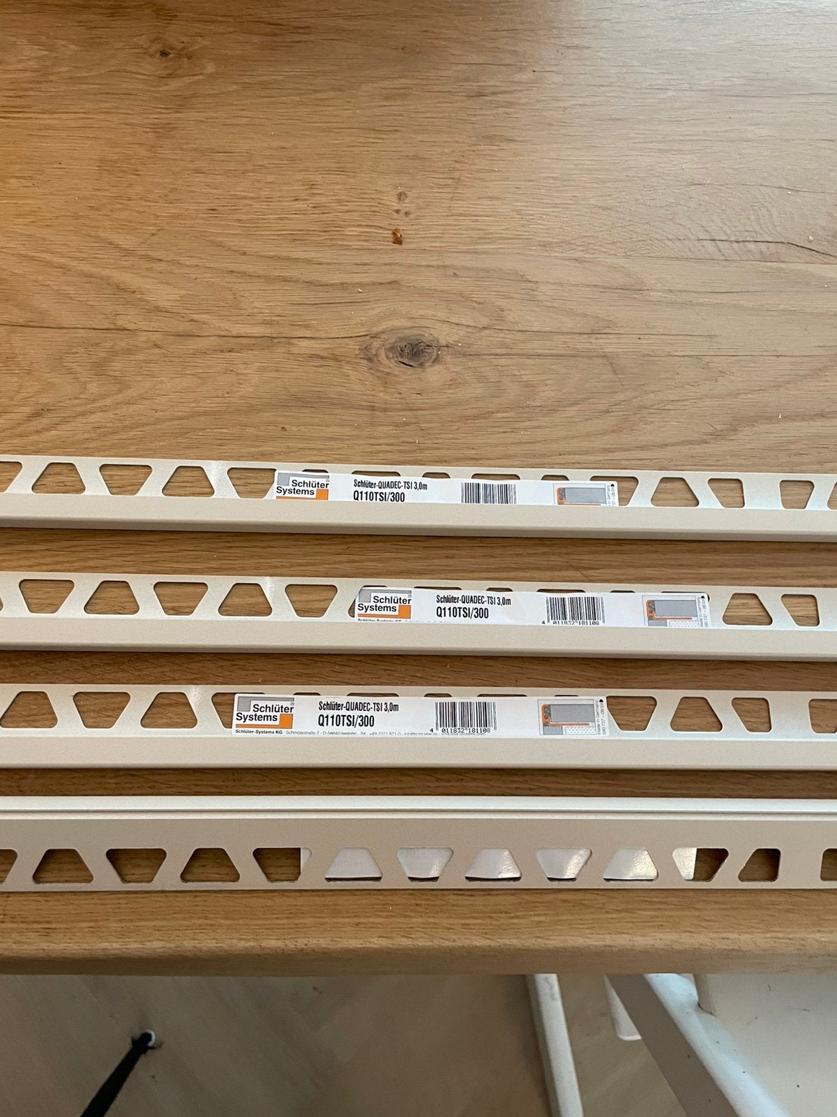 Schlüter-QUADEC-TSI 3,0m Q110TS/300 Jasmijn/beige tegelstrip, Doe-het-zelf en Verbouw, Ophalen, Zo goed als nieuw, Overige materialen